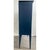 Modern Farmhouse Blue Solid Pin With Silver-Tone Mesh Doors Server or Cabinet For Sale - Image 10 of 13