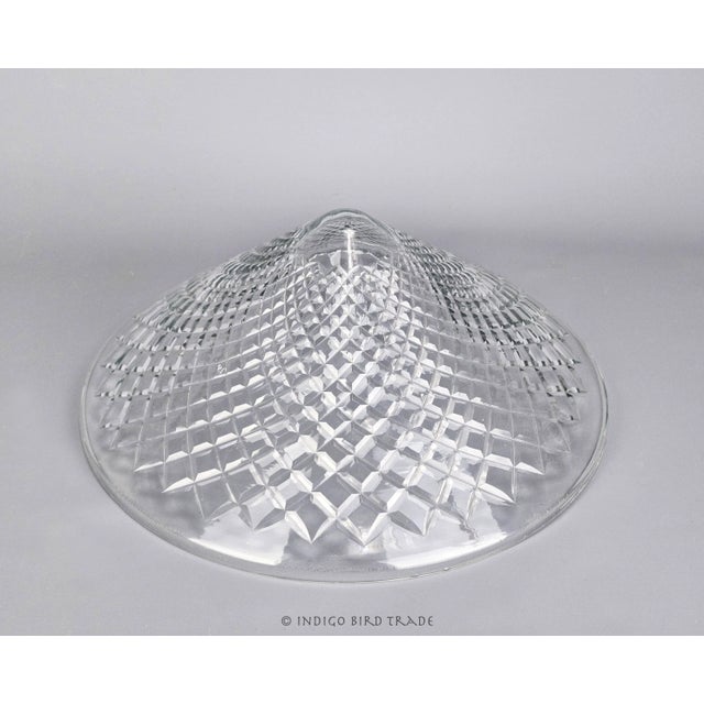 Glass Antique French Crystal Bowl on Bronze Dolphin Koi Fish Pedestal Centerpiece For Sale - Image 7 of 10