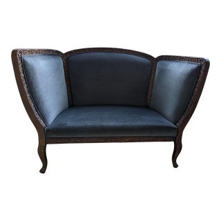Holly Hunt Upholstered Highback Settee Sofa For Sale