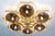 Not Yet Made - Made To Order 21st Century Hive Polished Brass Smoky Bubbles Murano Flush Mount by Fabio LTD For Sale - Image 5 of 9