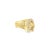 Contemporary Diamond Horseshoe with Horse Head Ring 14k Yellow Gold, Size 11 For Sale - Image 3 of 3