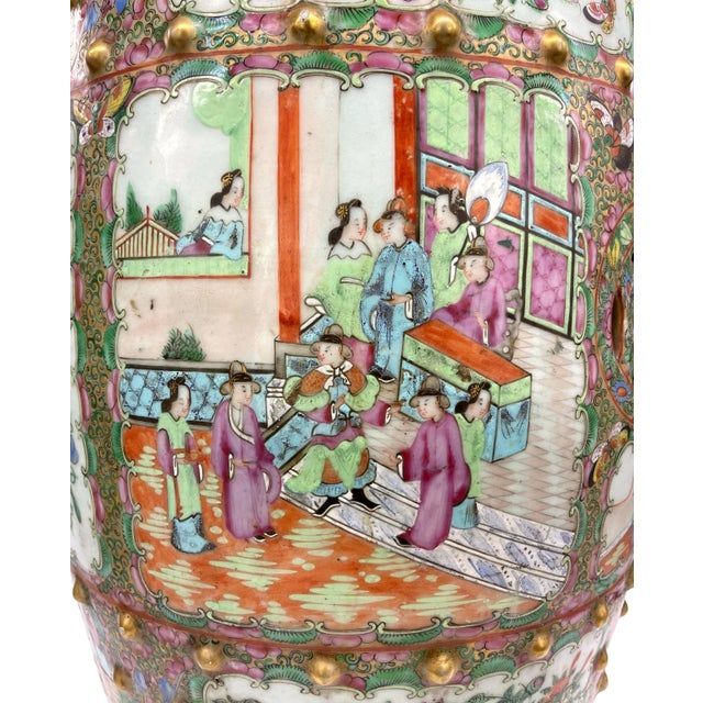 Circa 1880 Chinese Export Porcelain Canton Famille Rose Medallion Garden Seat For Sale - Image 12 of 13