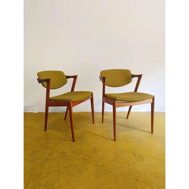 1960s Vintage Danish Chairs N.42 Model Z by Kai Kristiansen, 1950s, Set of 2 For Sale - Image 5 of 9