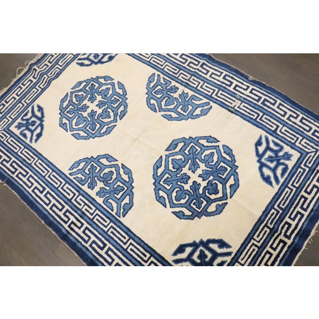 Textile 19th Century Zabihi Collection Chinese Peking Rug - 4' x 5'9" For Sale - Image 7 of 7