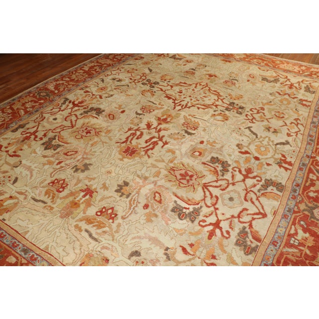 Antique Sultanabad Persian Carpet For Sale - Image 11 of 18