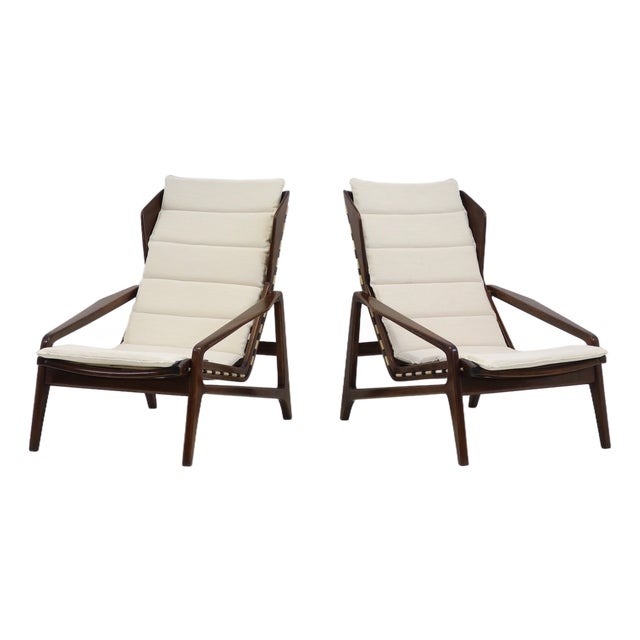 Vintage Lounge Chairs by Gio Ponti for Cassina, 1957, Set of 2 For Sale