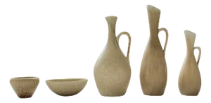 Mid-Century Modern Vessels attributed to Carl-Harry Stålhane for Rörstrand, Sweden, 1950s, Set of 5