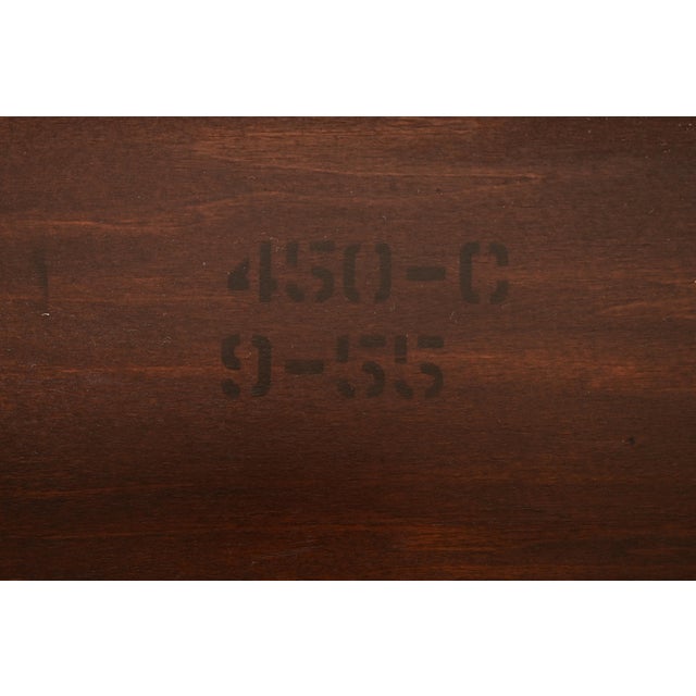 Frank Lloyd Wright Taliesin Carved Mahogany Coffee Table or Bench, Newly Restored For Sale - Image 9 of 11