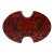 Chinese Distressed Brick Red Phoenix Graphic Oval Shape Box For Sale