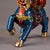 Blue Late 19th Century Pair of Cloisonné Enamel Qilin Statues, Mythical Beast Figures, 700g Each For Sale - Image 8 of 8