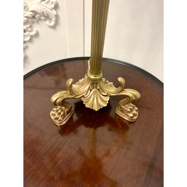 Gold Antique Victorian Gilt Brass Six-Light Candlestick Stand, 1860s For Sale - Image 8 of 10