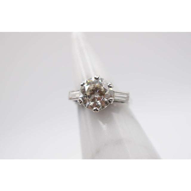 Late 19th Century Platinum Old European-Cut Diamond Ring, Size 6.75 For Sale - Image 13 of 13
