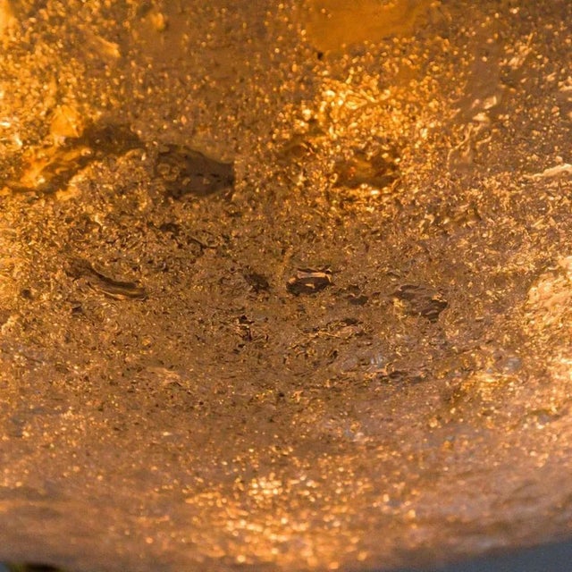 Gold Large Textured Murano Glass Flush Mount from Hillebrand, 1965 For Sale - Image 8 of 12