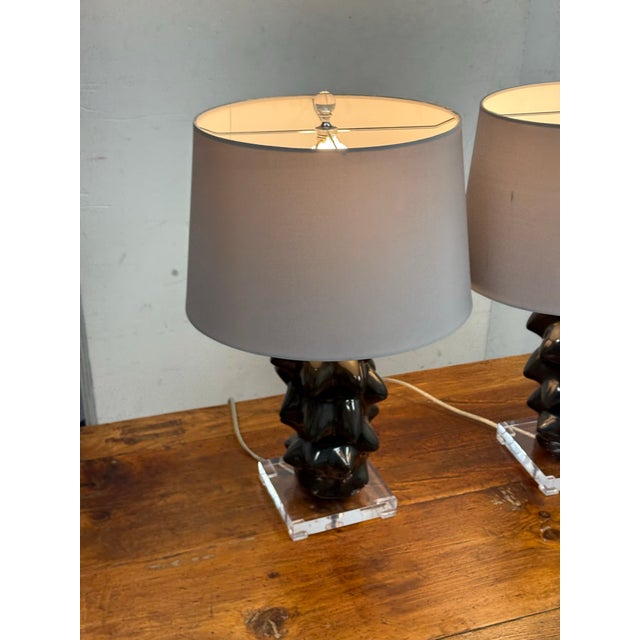 Modern Organic Meteoric Lamps, Pair For Sale - Image 11 of 12