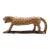 Vintage Hand-Carved African Folk Art Spotted Leopard Sculpture on Wood Base For Sale