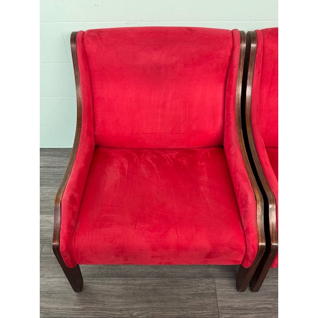Brown Rosewood Armchairs in the style of Zanuso for Arflex, 1960s, Set of 2 For Sale - Image 8 of 18