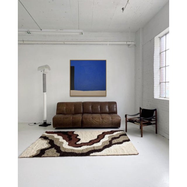 Bodasca, Abstract Trio in Cobalt Blue, 2025, Acrylic on Canvas For Sale - Image 4 of 10