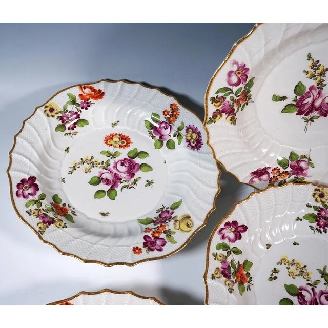 Antique Viennese Imperial Porcelain Plates, 1750, Set of 6 For Sale - Image 5 of 12