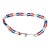 Iconic, Early 70s Red White and Blue Painted Wooden Beaded Belt For Sale