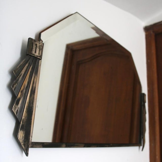 Vintage French Beveled Mirror, 1930s For Sale - Image 3 of 15