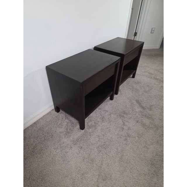 Authentic pair of Widdicomb mid-century modern nightstands in original vintage condition. These solid wood nightstands...