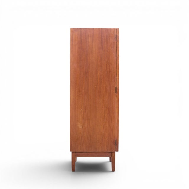 Mid 20th Century Kipp Stewart for Calvin Mid Century Walnut and Cane Front Cabinet Armoire For Sale - Image 5 of 9