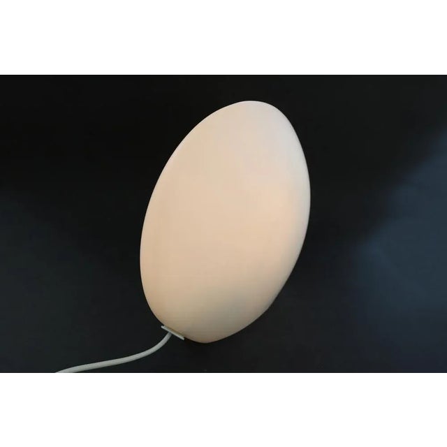 Space Age Shell Satin Opal Glass Table Lamp from Peill & Putzler, 1970s For Sale - Image 4 of 9