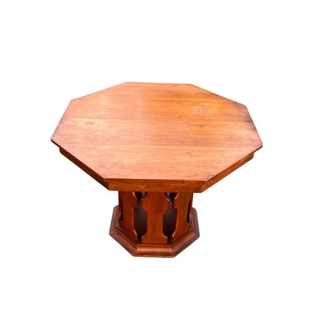 Wood Mid 20th Century Walter Wabash Probber Style Octagonal Center Table For Sale - Image 7 of 17