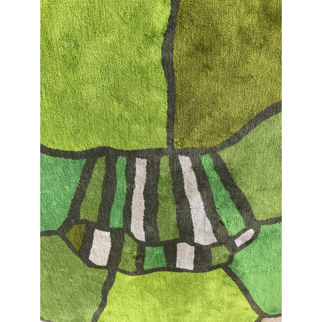 German Flower Rug by Wolf Bauer, 1960s For Sale - Image 11 of 12