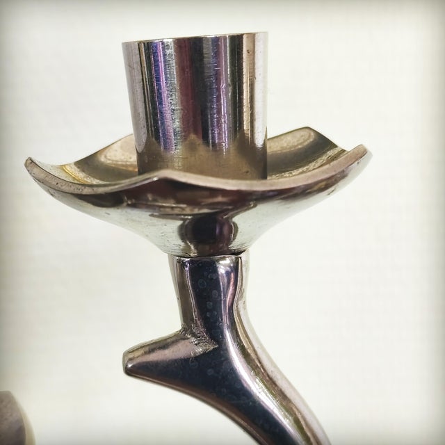 Vintage Candleholder in Aluminum, 1970s For Sale - Image 9 of 18