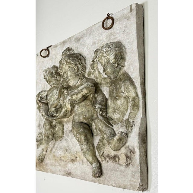 Bas-Relief Artwork of Cherubic Figures C. 1900 For Sale - Image 11 of 11