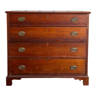 Antique Early 1800s Southern Neoclassical Walnut Chest of Drawers For Sale