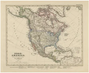 North America Map, 1857