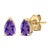 Envision the allure of glimmering amethyst isles each time you adorn these exquisite solitaire stud earrings, featuring...