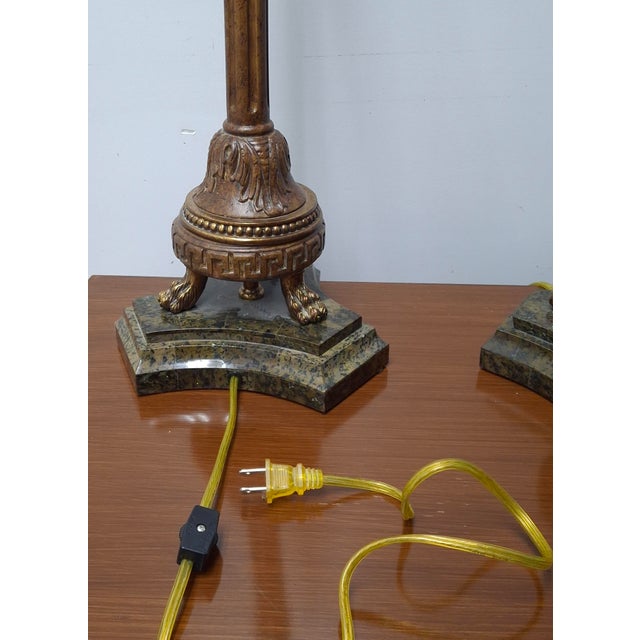 Late 20th CenturyMaitland-Smith Candlestick Form Buffet Lamps - a Pair For Sale - Image 9 of 11