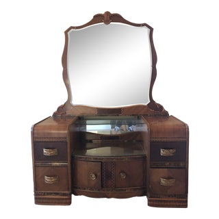1950s Vintage Art Deco Vanity For Sale