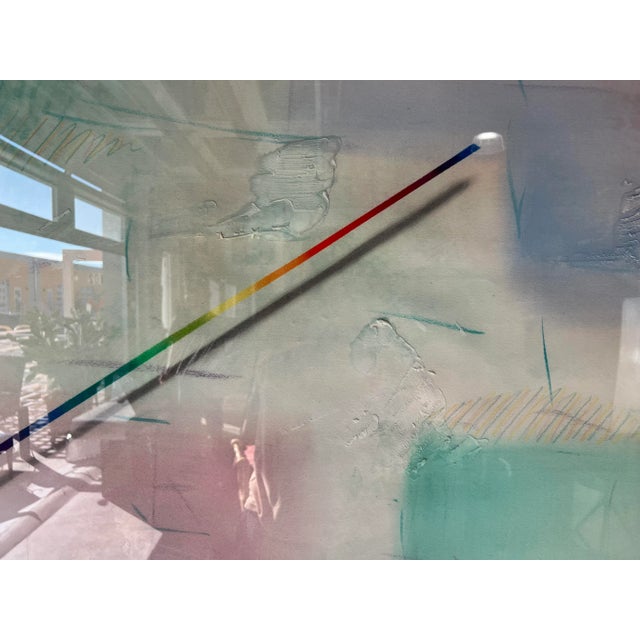 1980's T. W. Stewart " Basic Structure " Expressionist Abstract Painting For Sale - Image 10 of 12