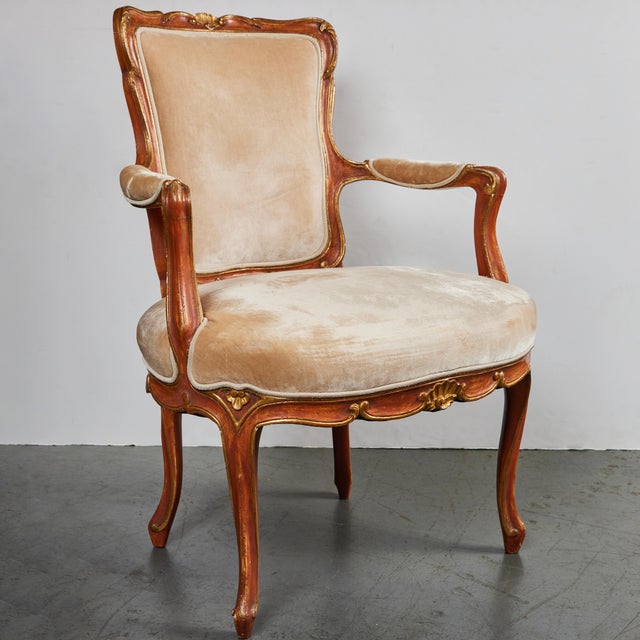 19th Century Painted Venetian Armchair For Sale - Image 5 of 8