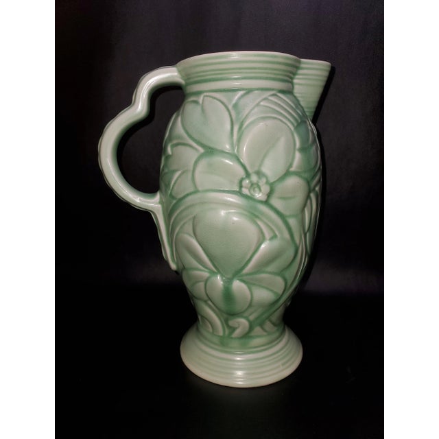 Avocado Early 20th Century Art Deco Wade Heath Pitcher For Sale - Image 8 of 8