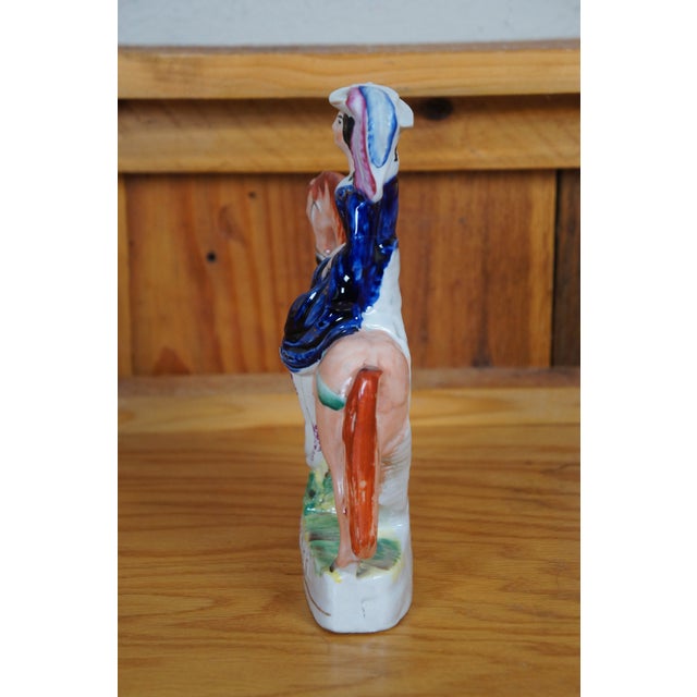 Ceramic Antique Staffordshire Porcelain Duchess of Cambridge Horseback Figurine For Sale - Image 7 of 11