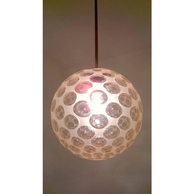 Venini Pink Glass Pendant Lamp from Venini, 1930s For Sale - Image 4 of 7