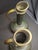 Metal Pair Vintage Pal-Bell Maurice Ascalon Bronze Ewers Pitchers Grape Motif Israel For Sale - Image 7 of 14