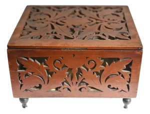 Vintage Carved Jewellery Box