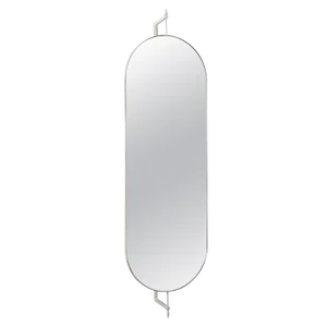 Beige Full Size Rotating Mirror by Kristina Dam Studio
