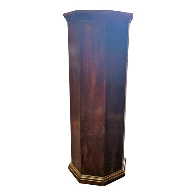 Octagonal Column in Walnut, 1920s For Sale - Image 3 of 6
