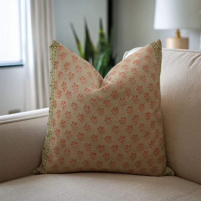 Introduce timeless artistry into your home with the rangoli cushion cover by Fabdivine. Handmade using traditional block...