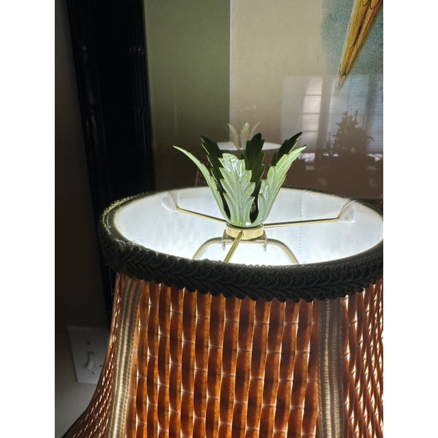 Metal Vintage Palm Beach Regency Palm Tree Lamps - a Pair For Sale - Image 7 of 12