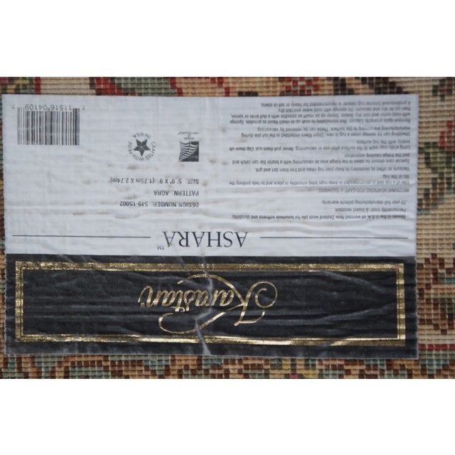 Karastan Ashara 100% Wool Red Agra Acanthus Palmette 549 Area Rug Carpet 6' X 9' For Sale - Image 14 of 14