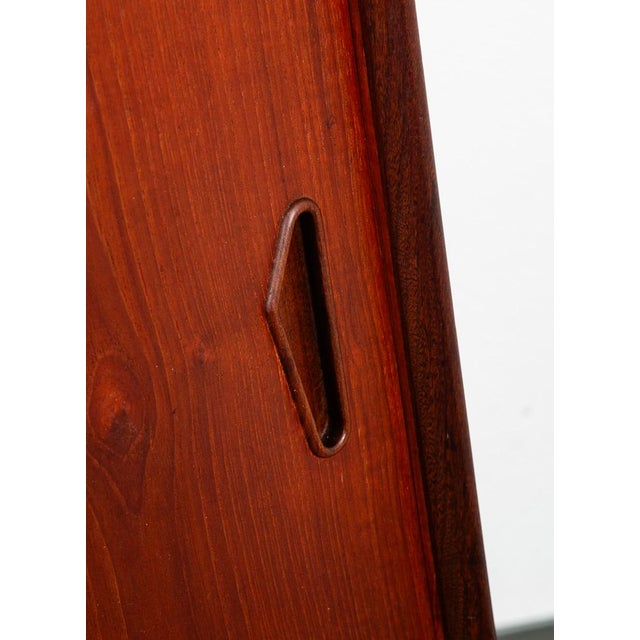 Mid Century Danish Modern Credenza Highboard Bar Sideboard Denmark Teak Drawers For Sale - Image 9 of 12