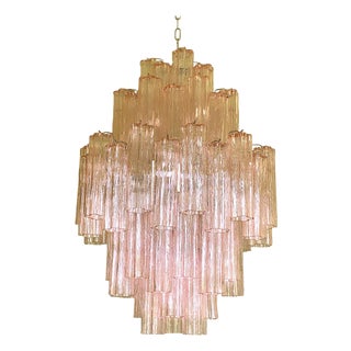 Pink Tronchi Murano Glass Chandelier by Simoeng For Sale